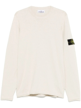 Stone Island: Белый свитер 