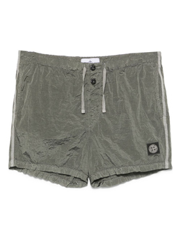 Stone Island: Зелёные шорты  Compass