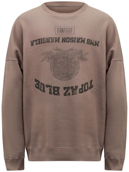MM6 Maison Margiela: Коричневая толстовка 