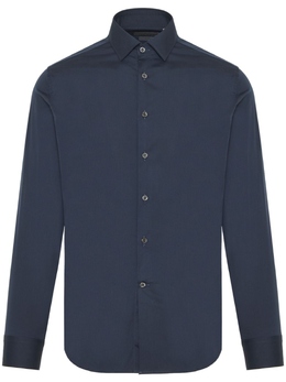 Corneliani: Синяя рубашка 