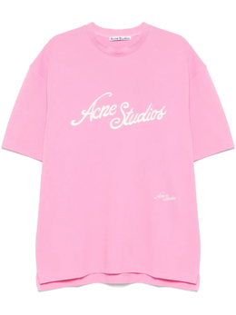 Acne Studios: Розовая футболка 