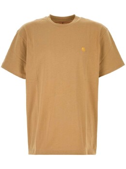 Carhartt WIP: Коричневая футболка  Chase