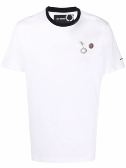 Raf Simons X Fred Perry: Белая футболка 