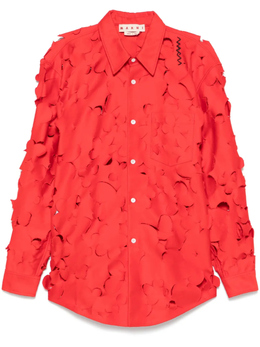 Marni: Красная рубашка 