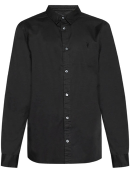 Allsaints: Чёрная рубашка 