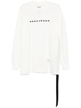 Rick Owens Drkshdw: Белая футболка  Jumbo