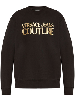 Versace Jeans Couture: Чёрная толстовка 