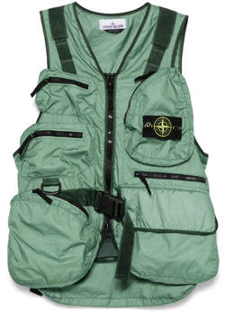 Stone Island: Зелёный жилет  Membrana