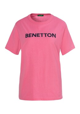 United Colors Of Benetton: Розовая футболка 