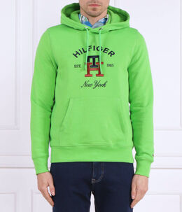 Tommy Hilfiger: Зелёная толстовка 