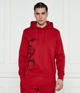 Armani Exchange: Красная толстовка 