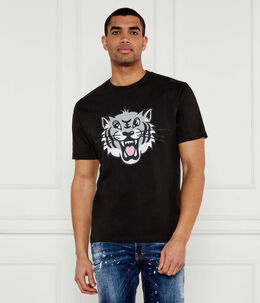 Kenzo: Чёрная футболка  Tiger