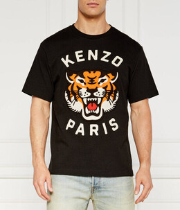 Kenzo: Чёрная футболка  Tiger