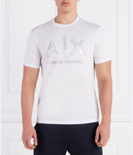 Armani Exchange: Белая футболка 