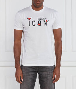 Dsquared2: Белая футболка  Icon