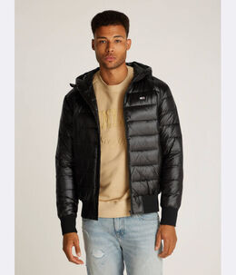 Tommy Jeans: Чёрный пуховик 