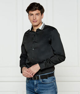 Armani Exchange: Чёрная рубашка 