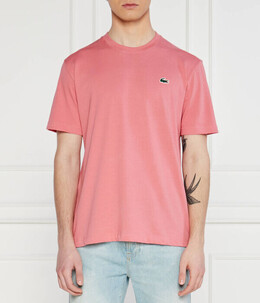 Lacoste: Розовая футболка 