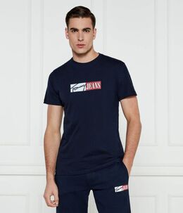 Tommy Jeans: Синяя футболка 