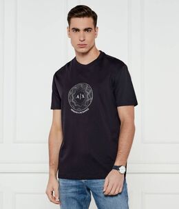 Armani Exchange: Синяя футболка 