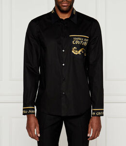 Versace Jeans Couture: Чёрная рубашка 