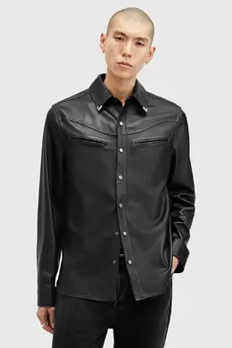 Allsaints: Кожаная рубашка 