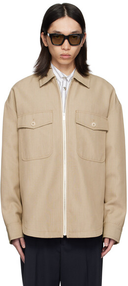 Jacquemus: Бежевая куртка  Le Blouson