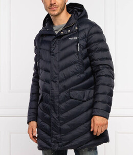 Armani Exchange: Синий пуховик 