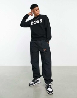 BOSS: Чёрный свитшот 
