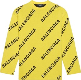 Balenciaga: Жёлтая толстовка 
