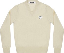 Comme Des Garçons Play: Бежевый свитер  Heart