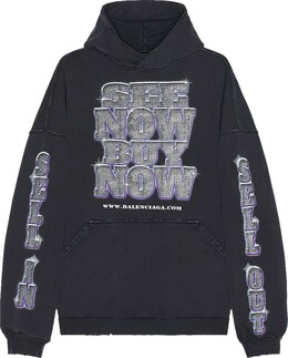 Balenciaga: Чёрная толстовка 