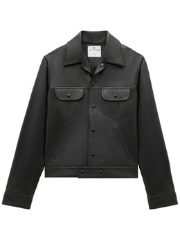 Courreges: Кожаная куртка 