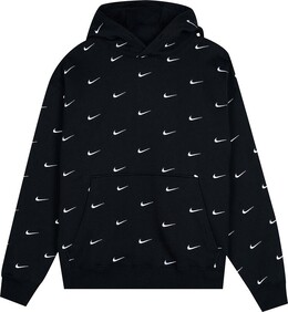 Nike: Чёрная толстовка  Swoosh