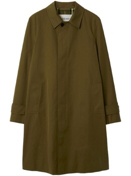 Burberry: Зелёное пальто 