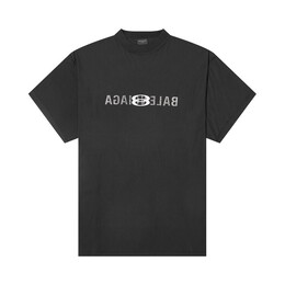 Balenciaga: Чёрная футболка 