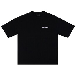 Balenciaga: Чёрная футболка 