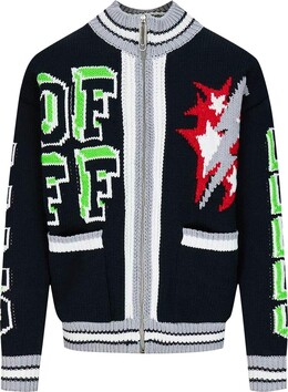 Off-White: Трикотажная куртка 
