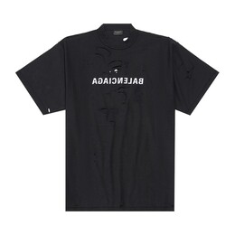 Balenciaga: Чёрная футболка 