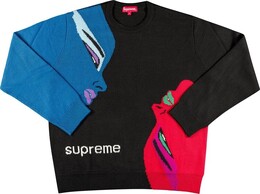 Supreme: Чёрный свитер  Faces