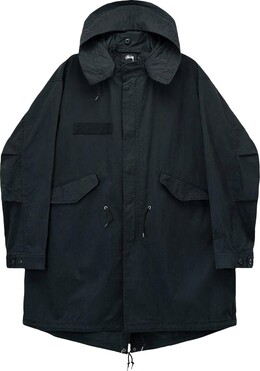 Stussy: Чёрный пуховик 