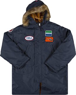 Supreme: Синий пуховик  Hysteric Glamour