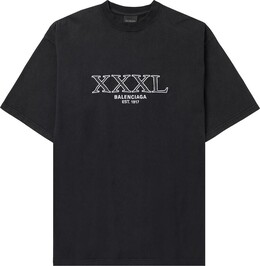 Balenciaga: Чёрная футболка 