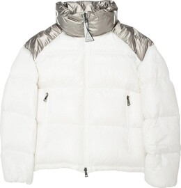 Moncler: Блестящий пуховик  Cuscute