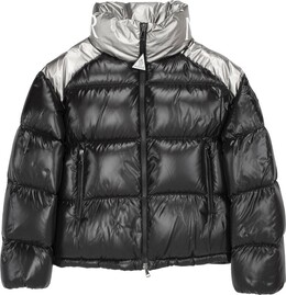 Moncler: Блестящий пуховик  Cuscute
