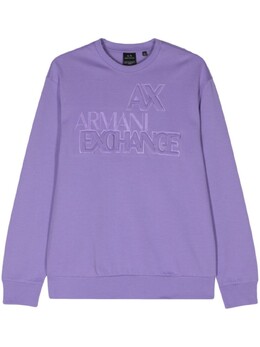 Armani Exchange: Фиолетовая толстовка 