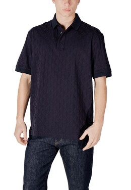 Armani Exchange: Синее поло 