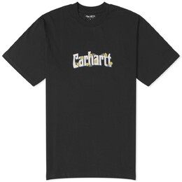 Carhartt WIP: Чёрная футболка  Script