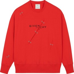 Givenchy: Красный свитер 