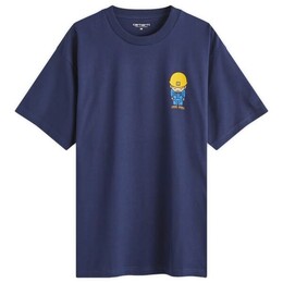 Carhartt WIP: Синяя футболка 